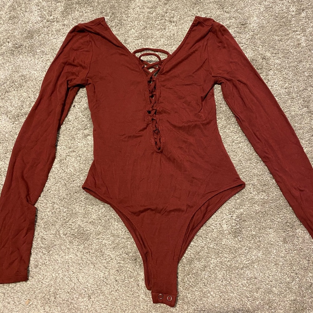 Forever 21 red bodysuit Size: S- Never worn!